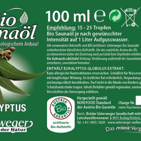 BIO SAUNAÖL EUKALYPTUS 100 ML
