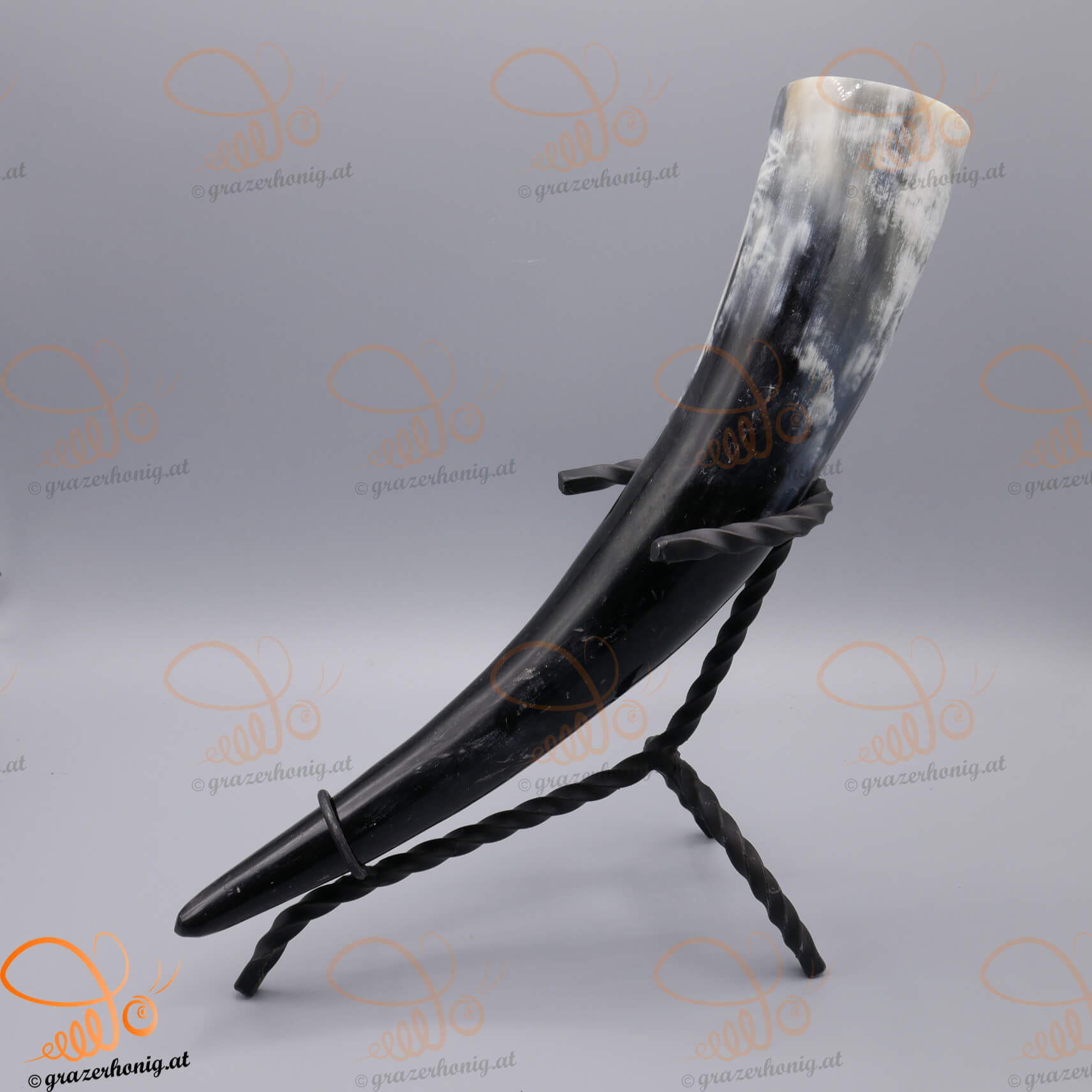 Trinkhorn-Ständer aus Gusseisen | 100 - 200 ml Trinkhorn-Ständer für Hörner 100 - 300 ml