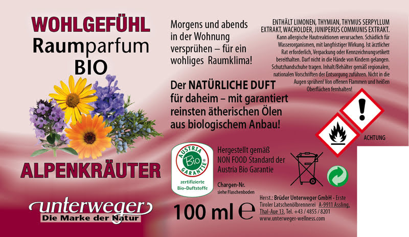 Bio-Raumparfum Wohlgefühl | 100 ml BIO RAUMPARFUM WOHLGEFÜHL 100 ML