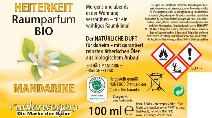 Bio-Raumparfum Heiterkeit | 100 ml Raumparfum HEITERKEIT 100 ML