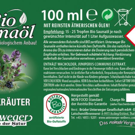 BIO Saunaöl ALPENKRÄUTER 100 MLBIO Saunaöl ALPENKRÄUTER 100 ML