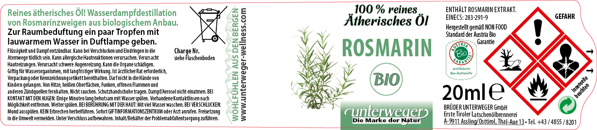Bio Rosmarinöl | 20 ml Bio Rosmarinöl 20ml