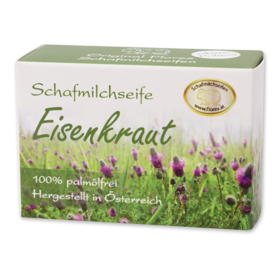 Palmölfreie Schafmilchseife Eisenkraut | 100 g palmölfreie schafmilchseife eisenkraut