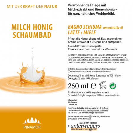 Milch Honig Schaumbad 250 ml