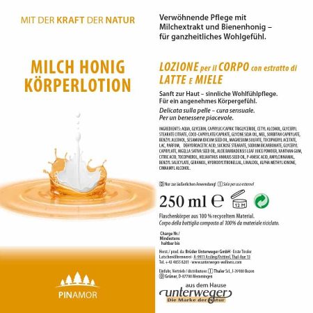Milch Honig Körperlotion 250 ml