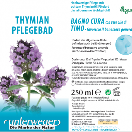Thymian Pflegebad 250 ml Vegan
