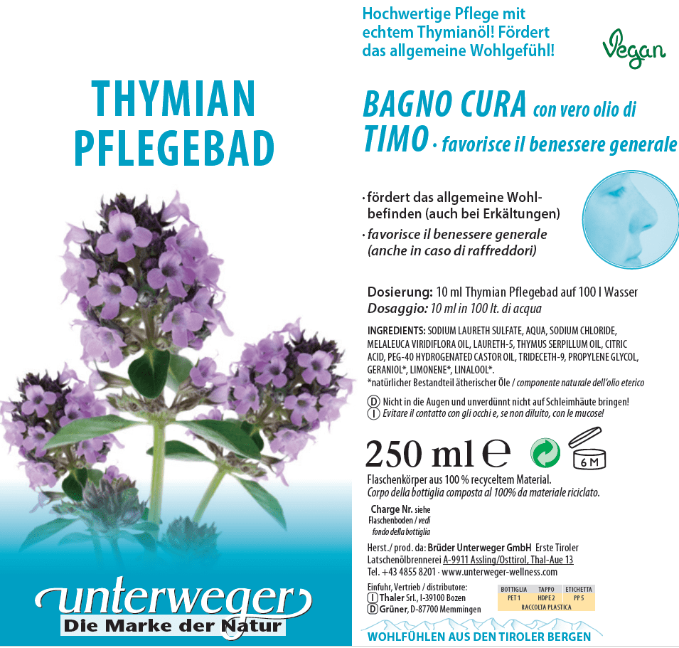 Thymian Pflegebad | 250 ml Thymian Pflegebad 250 ml Vegan