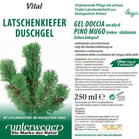 Latschenkiefer Duschgel 250 ml Bio Vegan Naturkosmetik