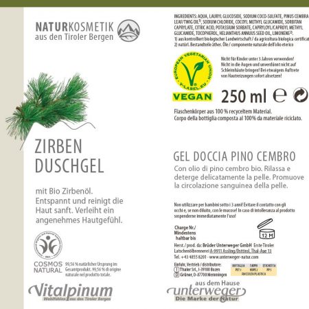 Zirben Duschgel NK 250 ml