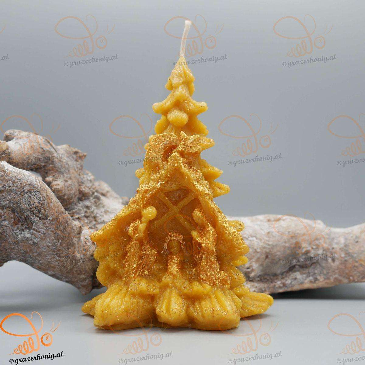 Bienenwachs-Kerze „Sternenkrippe“ KEZ-10057a