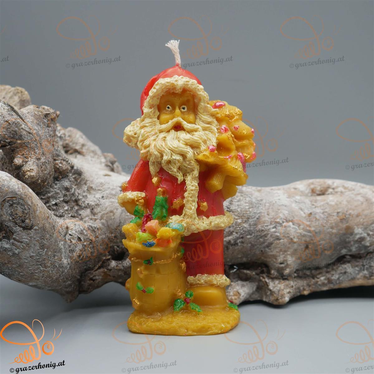 Bienenwachs-Kerze „Mister Claus“ NK-10068a