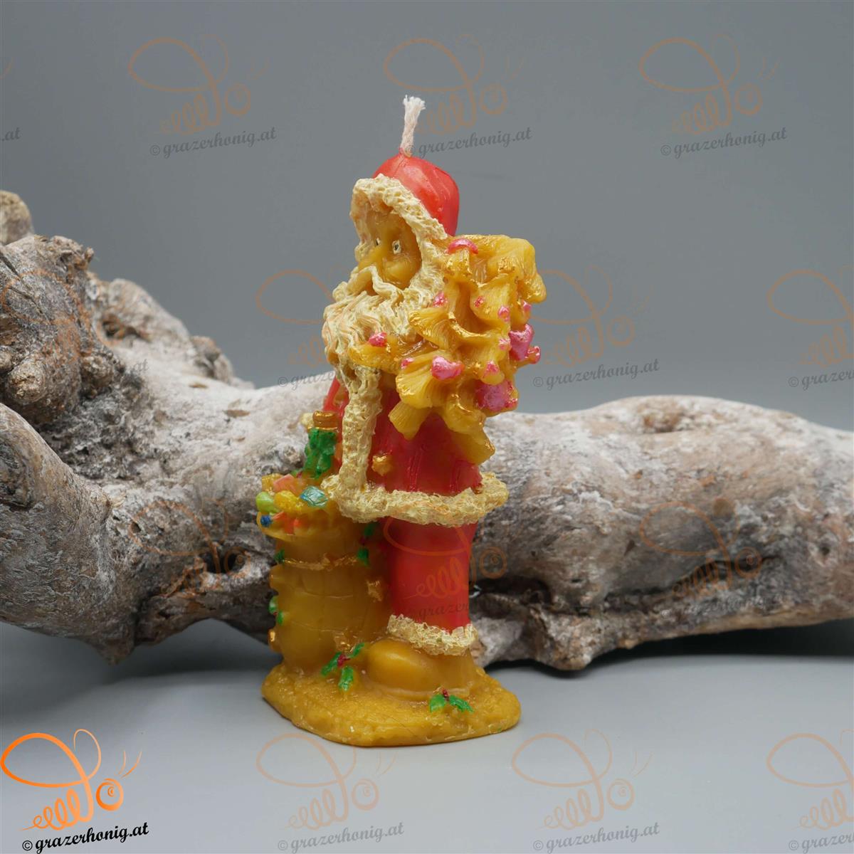 Bienenwachs-Kerze „Mister Claus“ KEZ-10068b