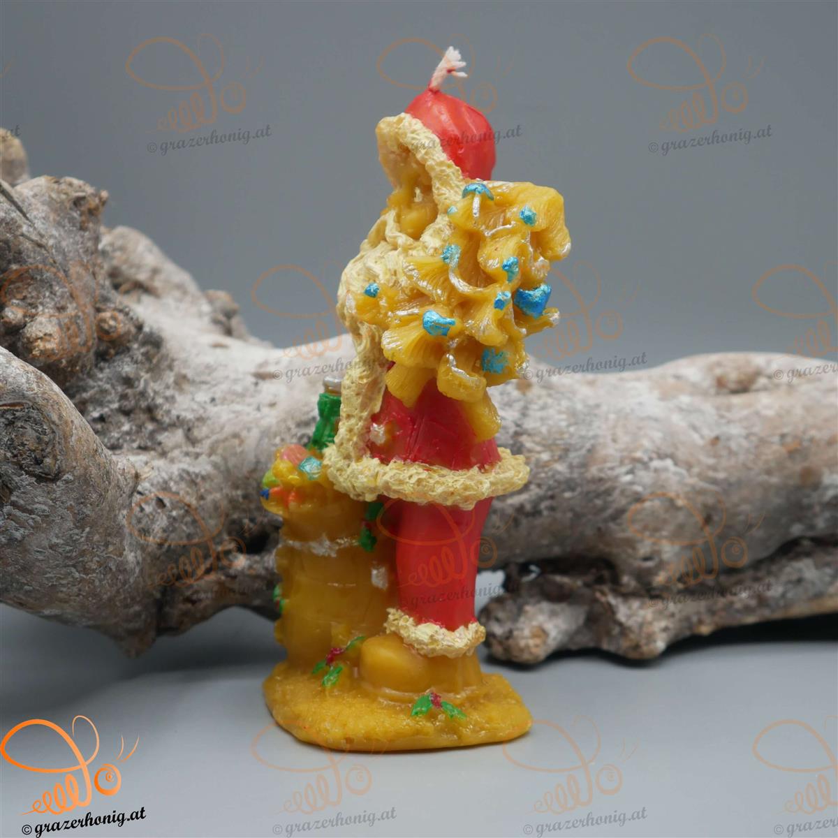 Bienenwachs-Kerze „Mister Claus“ KEZ-10068d