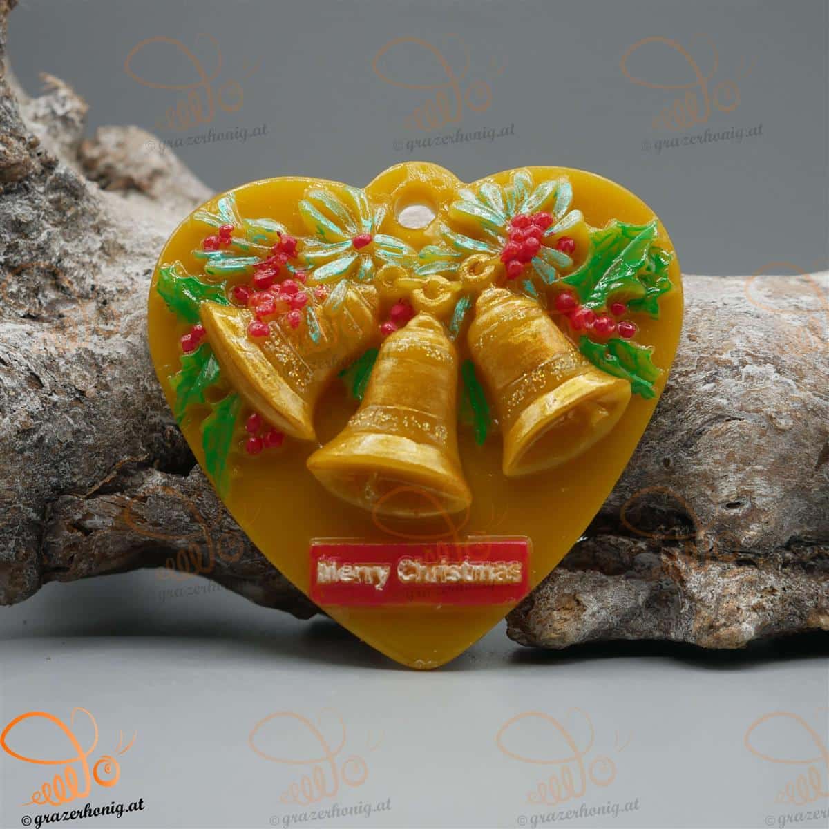 Bienenwachs-Kerzen „Glöckchenherz“ KEZ-10078a