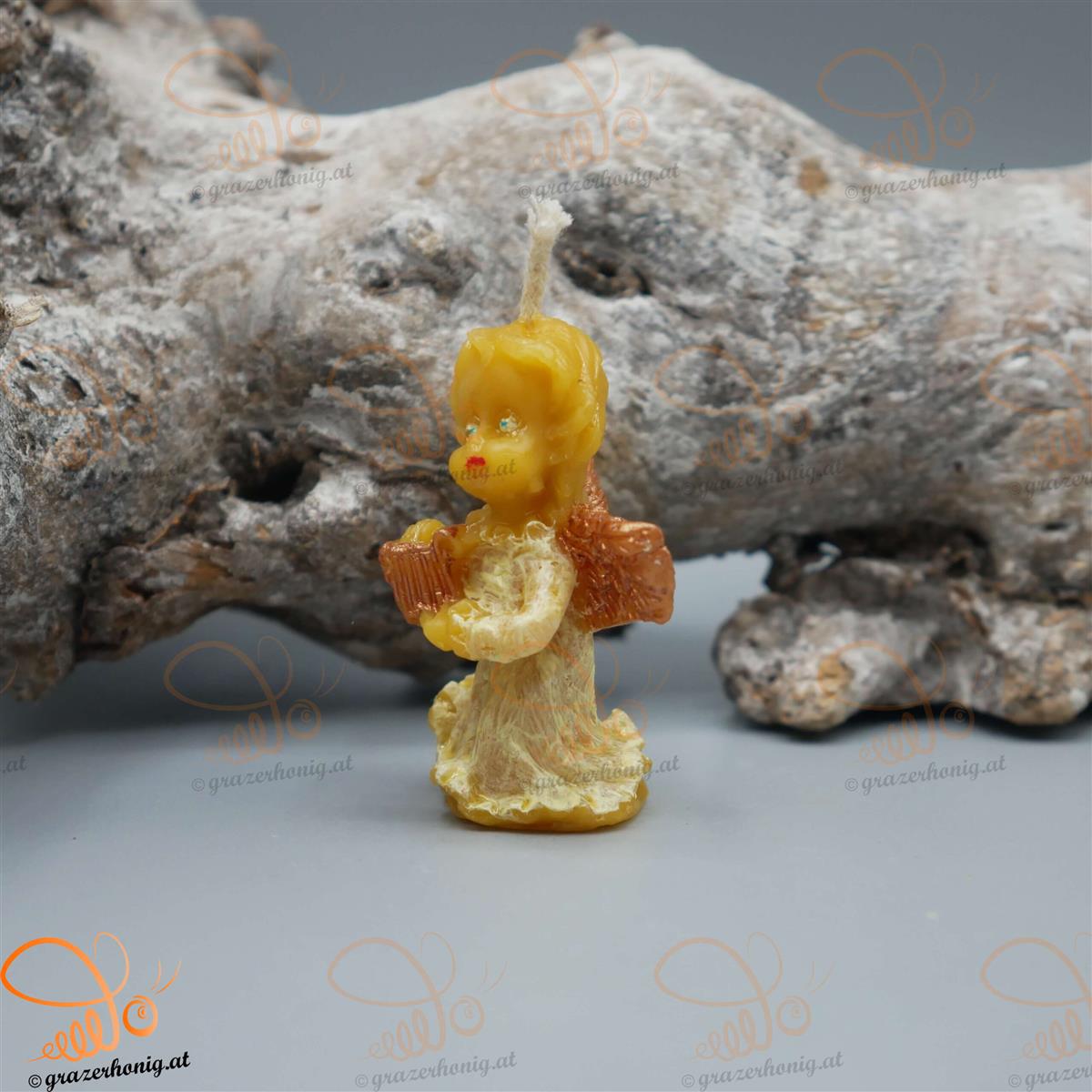 Bienenwachs-Kerze „Harfenengel“ KEZ-10064b