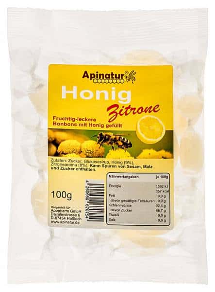 Honig Zitrone Bonbons 100g Honig-zitrone-bonbon