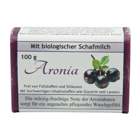 Schafmilchseife Aronia | 100 g Schafmilchseife eckig Aronia