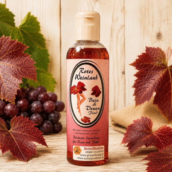 Rotes Weinlaub Bein- & Venen-Fluid – Belebende Einreibung 250 ml rotes weinlaub fluid