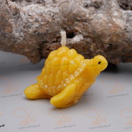 Bienenwachs-Kerze „Glücksschildi“ Schildkröte