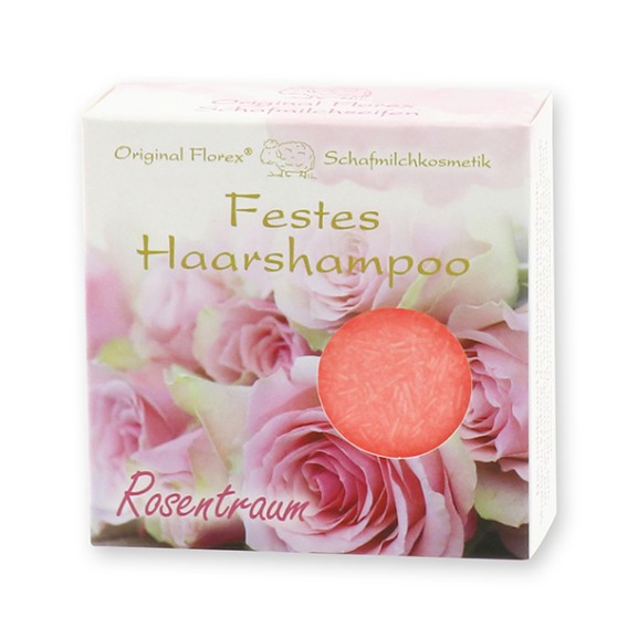 Festes Haarshampoo mit Schafmilch Rosentraum | 58 g festes haarshampoo schafmilch rosentraum