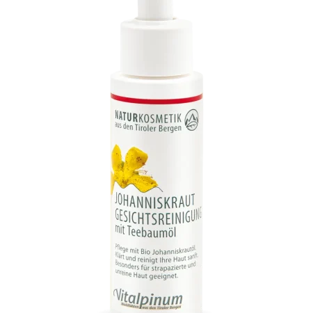 Johanniskraut Gesichtsreinigung mit Teebaumöl 100ml Vegan Naturkosmetik