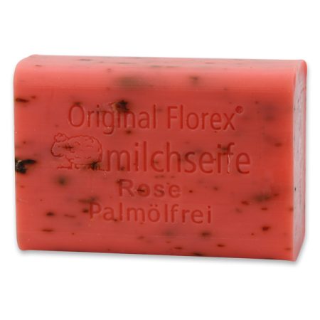 Schafmilchseife Rose mit Blüten Palmöl frei