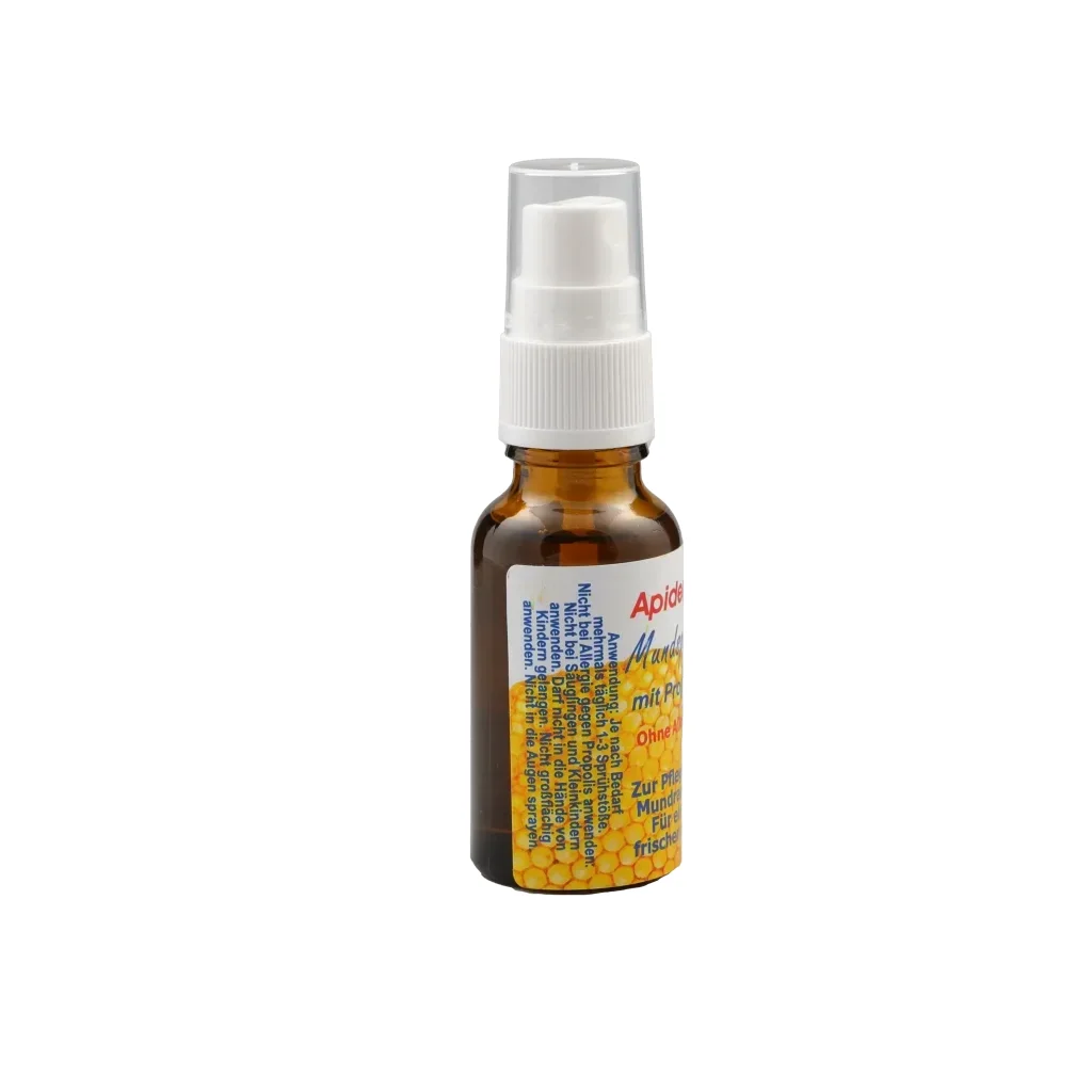 Apident Mundspray mit Propolis 20ml Apident Mundspray mit Propolis 20ml Seitenansicht rechts