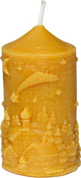 Winterliche Bienenwachskerze „Sternennacht“ winterliche bienenwachskerze sternennacht