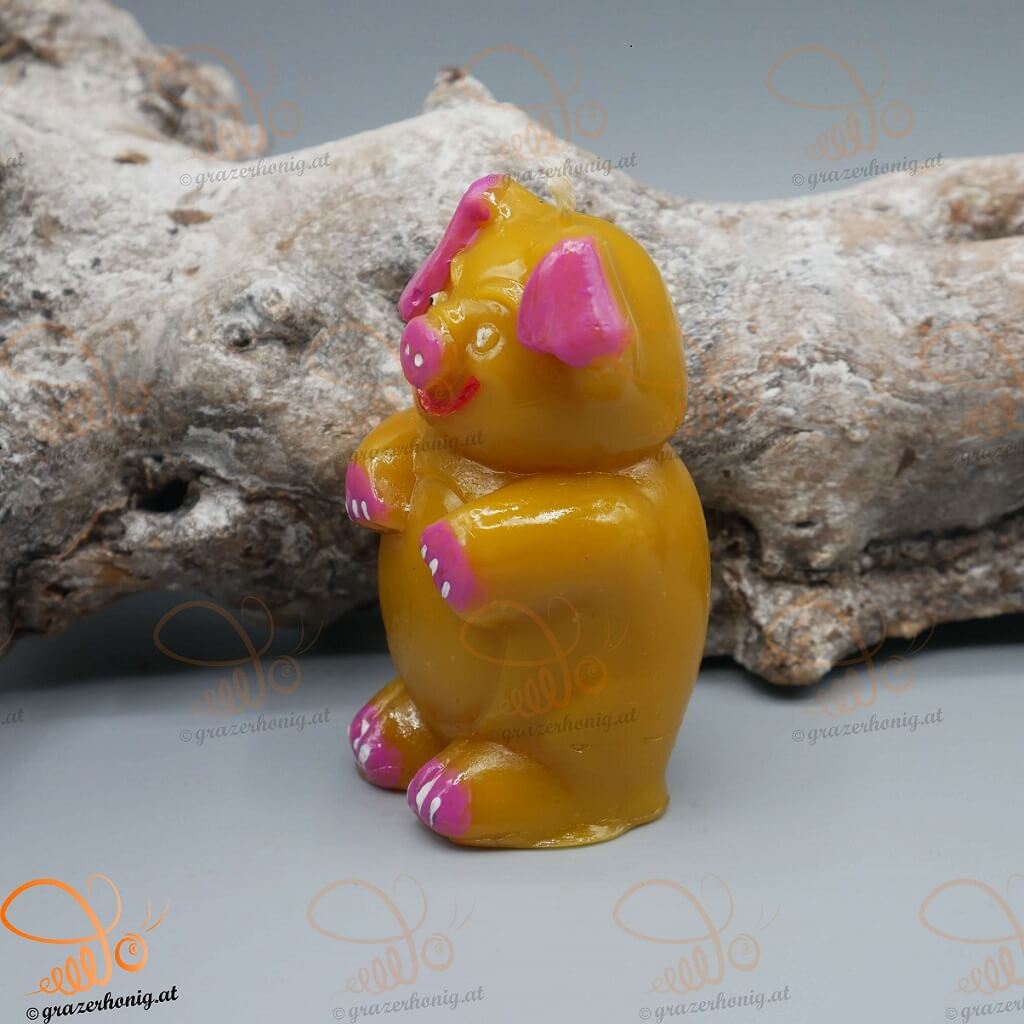 Bienenwachs-Kerze „Schweinchen Dick“ KEZ-10084b