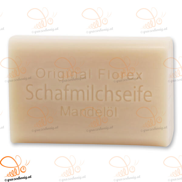 Schafmilchseife Mandelöl | 100 g Schafmilchseife eckig Mandelöl