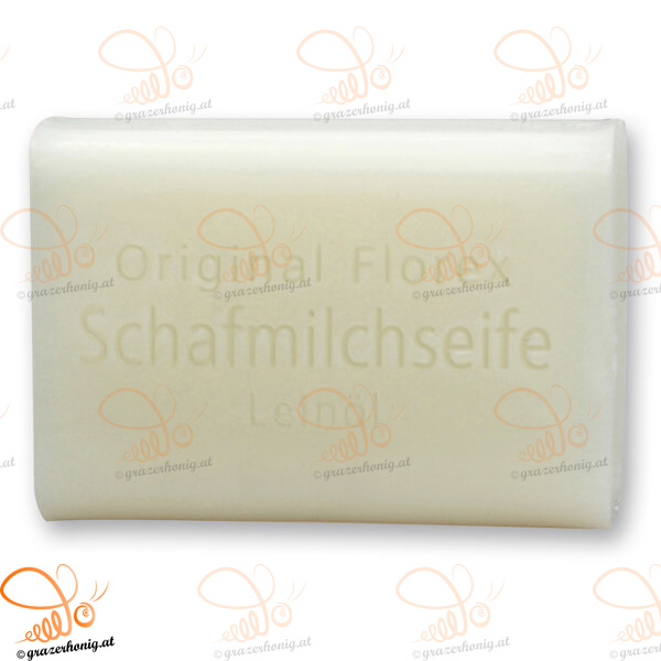 Schafmilchseife Leinöl | 100 g Schafmilchseife eckig Leinöl