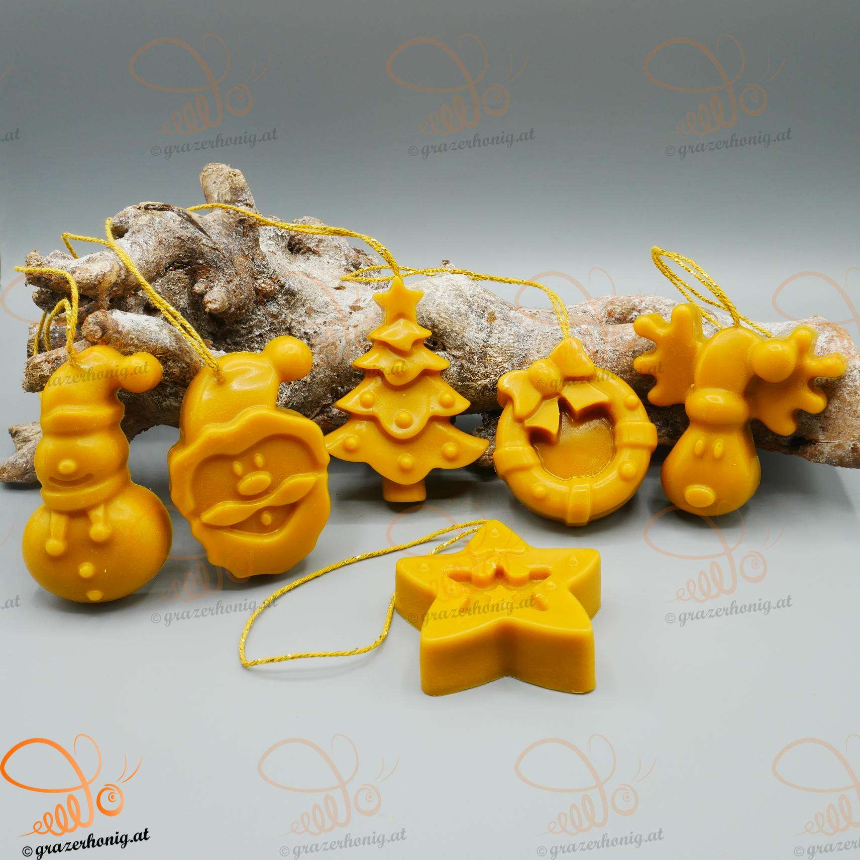 Handgefertigter Christbaumschmuck aus Bienenwachs Christbaumschmuck ohne Docht