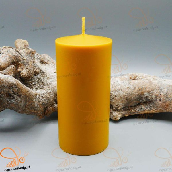 Stumpenkerze XXL 400g aus 100% reinem Bienenwachs