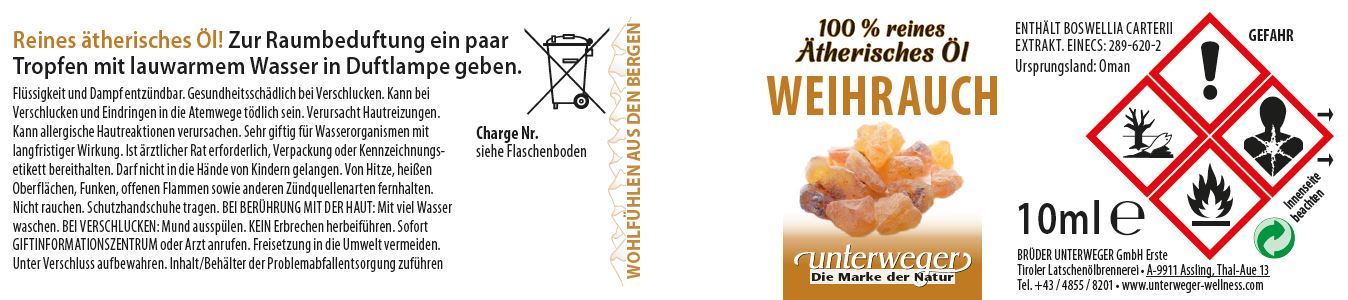 Weihrauchöl | 10 ml Bio Weihrauchöl 10ml