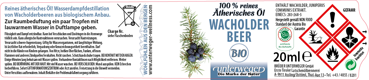 Bio Wacholderbeeröl | 20 ml Bio Wacholderbeeröl 20ml