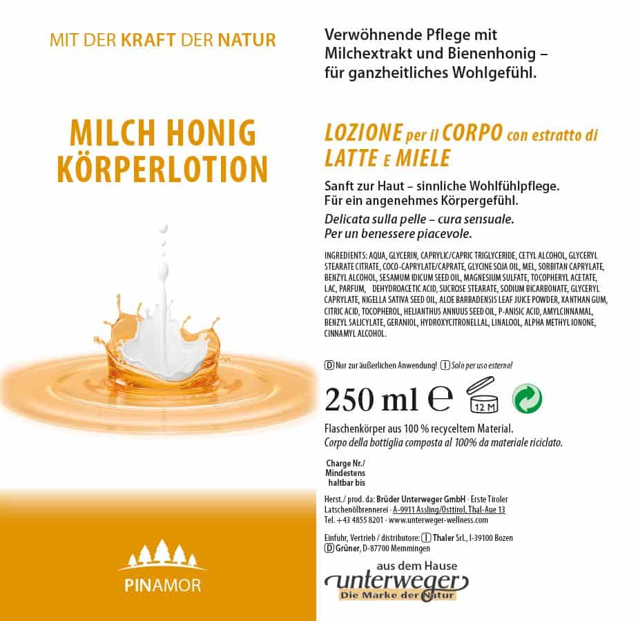 Milch Honig Körperlotion | 250 ml Milch Honig Körperlotion 250 ml