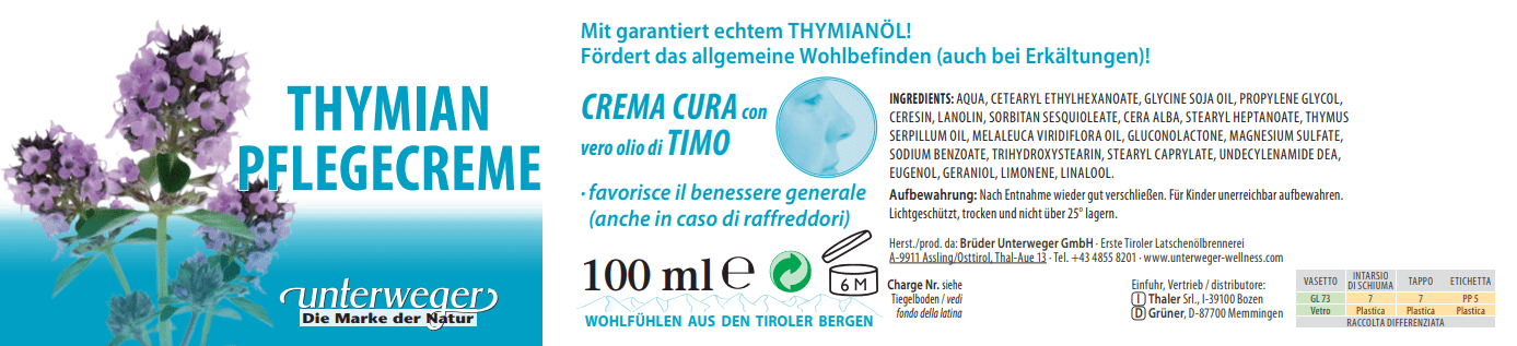 Thymian Pflegecreme | 100 ml Thymian Pflegecreme 100 ml