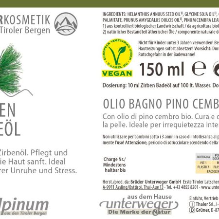Zirben Badeöl 150 ml