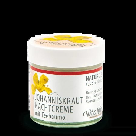 Johanniskraut Teebaumöl Nachtcreme | 50 ml Naturkosmetik Johanniskraut - Teebaumöl Nachtcreme 50 ml Naturkosmetik