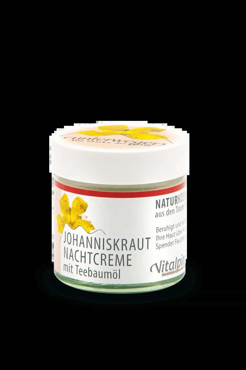 Johanniskraut Teebaumöl Nachtcreme | 50 ml Naturkosmetik Johanniskraut - Teebaumöl Nachtcreme 50 ml Naturkosmetik