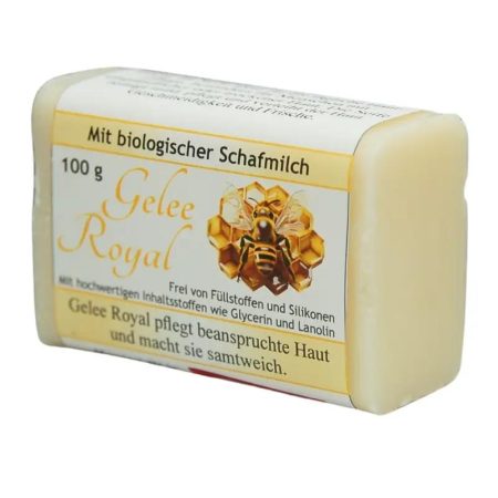 Schafmilchseife Gelee Royale | 100 g Schafmilchseife eckig Gelee Royale
